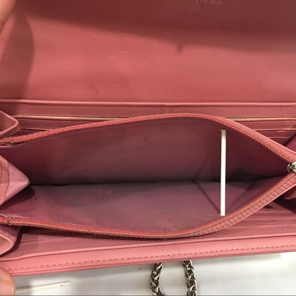 Authentic Chanel pink Camellia Long Wallet WOC - Picture 10 of 17